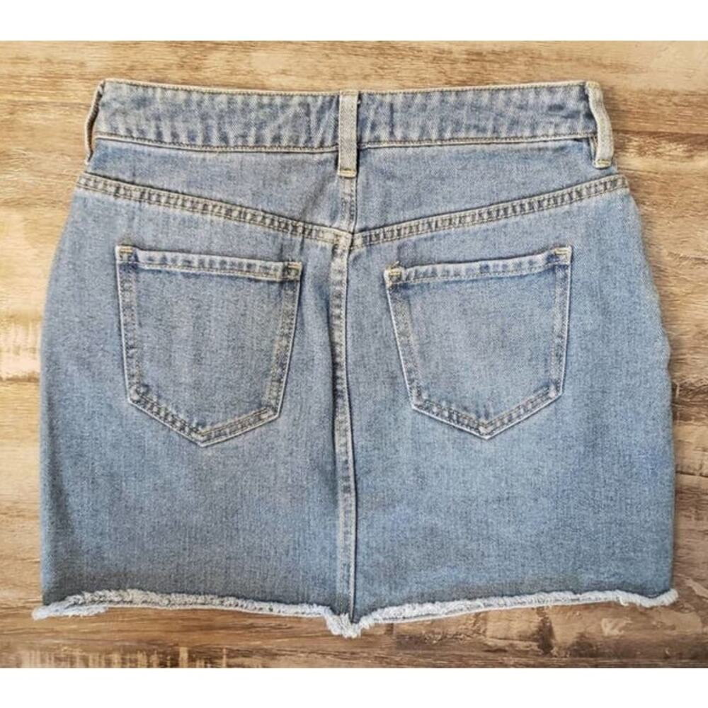 Pacsun Women's Zip Front O Ring Mini Denim Jean Skirt Size 25 - Picture 3 of 4